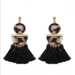 Black Tassel Earrings